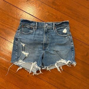 Abercrombie & Fitch The 4” Mom High Rise Jean Shorts